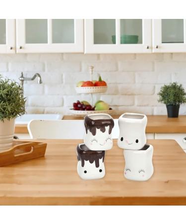 djuna Cute Marshmallow Cups Hot Chocolate Mugs Hot Cocoa Mugs Marshmallow Anniversary Wedding Christmas Valentine Birthday (no handle) #2 - Buy Online on GoSupps.com