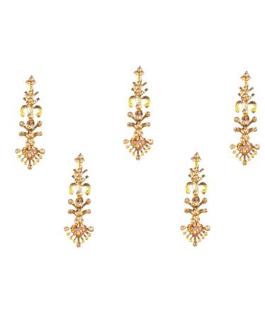 Indian Premium Fashion Bindi Women Forehead Stickers - Silver/Golden - Buy Online on GoSupps.com