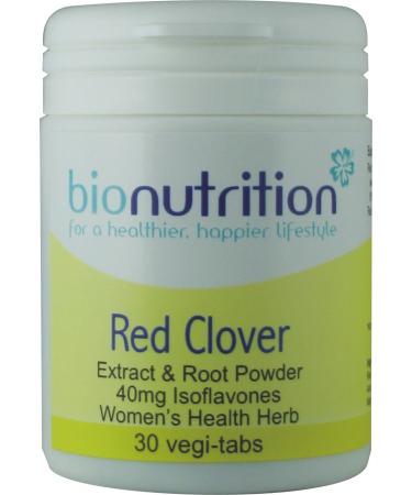 Bio Nutrition Red Clover - 40mg Isoflavones : Women's Health Supplement : 30 vegi-tabs