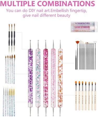 Minkissy 1 Set Nail Art Brush Set Nail Art Tools Wear-resistant Nail Pens Wear-resistant Nail Tools Pro Tools Professional Dotting Tools Manicure Tools Major Plastic Light Pen - Buy Online on GoSupps.com