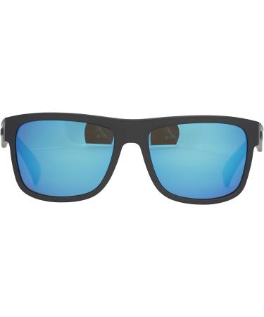 HUK Polarized Lens Sunglasses for Fishing and Outdoor Sports - Blue Mirror/Matte Black, Medium/Large - Buy Online on GoSupps.com