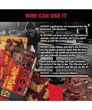 MUTANT PROTEIN BROWNIE | Chocolate Fudge Flavor | 20g Protein | 12-Pack - 58g Each - Buy Online on GoSupps.com