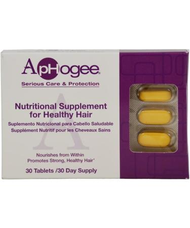 ApHogee Hair Vitamin Supplement - 30 Tablets for Healthy Hair - Buy Online on GoSupps.com