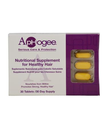 ApHogee Vitamin Supplement for Healthy Hair 30 Tablets