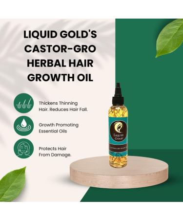 Castor-Gro Herbal Hair Growth Oil | Thickens Thinning Hair, Reduces Hair Fall | 4oz - Buy Online on GoSupps.com