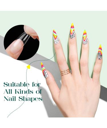 504pcs Chameleon False Acrylic Stiletto Nail Tips - Clear Full Cover Press On Nails for Salons and DIY Nail Art - Buy Online on GoSupps.com