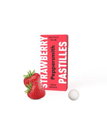 STRAWBERRY XYLITOL Sugar Free Pastilles Mints (Pack of 12) || Vegan & Keto Friendly