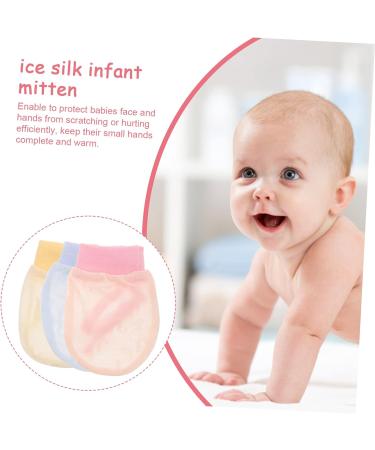 SOIMISS Baby Mittens Set | Thumb Guard for Kids | Infant Hand Gloves | 6-12 Months | 3 Pairs - Buy Online on GoSupps.com