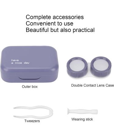 Buy Light Purple Contact Lens Storage Container with Mirror - Safe & Compact Case for Lenses - Buy Online on GoSupps.com