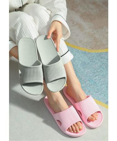JIJIe Non-Slip Shower Slippers | Indoor & Bathroom Footwear | Size 38/39 EU | Black - Buy Online on GoSupps.com