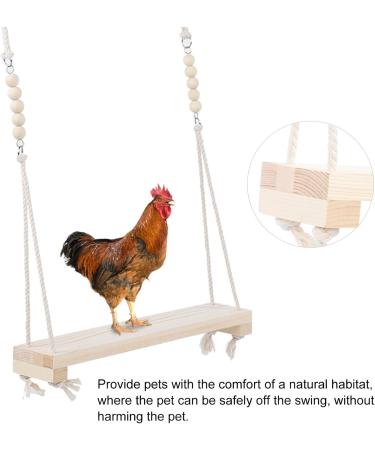 Buy Psopp Chicken Swing Toy - Wooden Hanging Rocking Stand for Medium-Sized Birds - Ideal Training & Climbing Toy for Chickens and Parrots - Buy Online on GoSupps.com