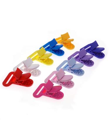 Sutoyuen 20pcs Plastic Pacifier Clips Holders - Ideal for Teething Toys, Baby Blankets, and Bib Leash - Fits 25mm Ribbon - Buy Online on GoSupps.com