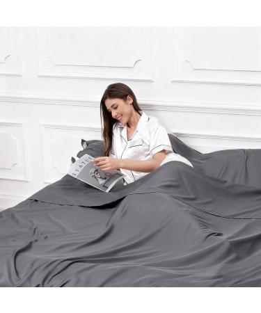 MongByYa Sleeping Bag Liner Lightweight Compact Sleeping Bag Sack Portable Clean Travel Sheet Camping Sleep Sheet for Backpacking Hotel Hiking 82.7'' X 45.3'' - Silver Gray - Buy Online on GoSupps.com