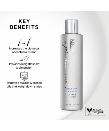 Kenra Platinum Thickening Shampoo and Conditioner Set - 8.5 Fl Oz (Pack of 2) | Nourishing Formula for Increased Thickness, Volume, and Shine | Ideal for All Hair Types | Protects Against Humidity - Buy Online on GoSupps.com