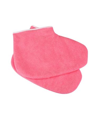 FRCOLOR 1 Pair wax bath liners feet paraffin foot lotion socks paraffin foot liners reusable moisturizing socks paraffin wax foot covers paraffin wax booties hand mask moisten hands medium Red
