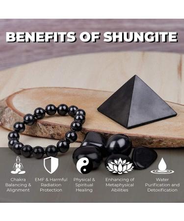Heka Naturals Elite Shungite Water Chips 100g - Water Filter Crystals for Drinking Water - Natural Shungite Water Purification - Buy Online on GoSupps.com