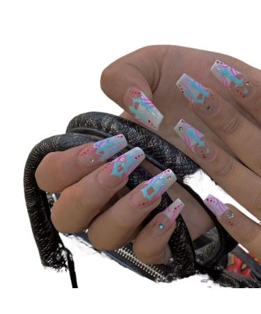 Temperament-enhancing manicure manicure wearing a hand-customized manicure finished product fake nails Europe and America wearing a versatile detachable armor.(S)