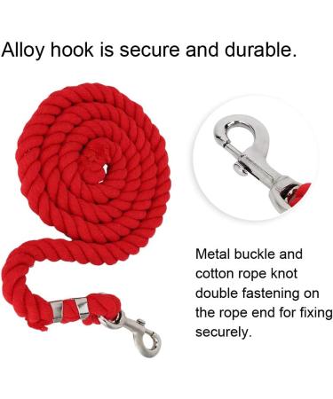 Felenny Horse Rope Leash Thickened Colorful Woven Bolt Rope Strong Durable Horse Leads Braided Cotton Rope (Red) - Buy Online on GoSupps.com