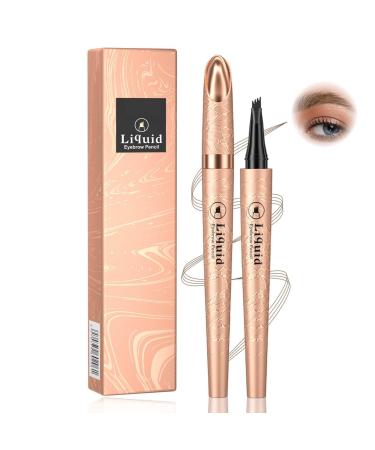 EONFAVE 3D Eyebrow Pencil Waterproof Eyebrow Pen Hair Drawing Microblading Eyebrow Pencil with 4 Fork Tips Long Lasting Define Very Natural Makeup