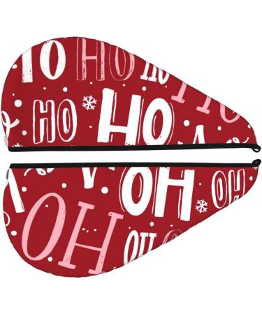 Ho Pattern Funny Christmas Microfiber Hair Towel - Super Absorbent & Quick Dry Wrap for Women | Perfect for Long Curly & Thick Hair - Buy Online on GoSupps.com