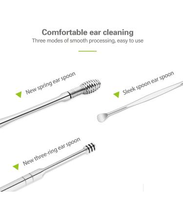 Derlaier Ear Pick Earwax Removal Kit  Stainless Steel Ear Cleans Tool Set  Ear Curette Ear Wax Remover Tool with a Small Cleaning Brush and Storage Box  Silver  6 Pcs. - Buy Online on GoSupps.com