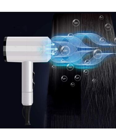 Professional Hair Dryer 2000W Hair Dryer Set Travel Hairdryer Hair Straightener with 9 Pieces of Accessories 2 Speed 3 Heat Negative Ions Overheat Protection Salon Tools Household for Salon Home White - Buy Online on GoSupps.com