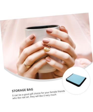 Healeved 1pc Grinding Head Storage Bag Manicure Kit Nail Storage Organizer Nail Drill Organizer Bag Nail Kit Nail Bit Rainbow Hair Clips Mini Ceramic Container Clean Tool Leather - Buy Online on GoSupps.com