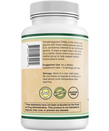 Double Wood Supplements TMG Trimethylglycine Supplement 1,000mg Per Serving 180 Capsules (TMG Supplements for Homocysteine Control) Genuine TMG with Fishy Smell Gluten Free Non-GMO - Buy Online on GoSupps.com