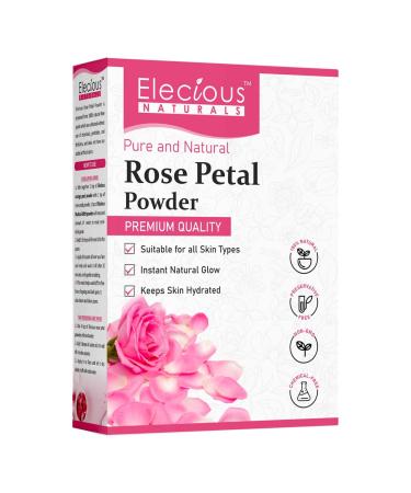 Pure Rose Petals Powder for face skin and Hair (200 Grams) | Chemical-free Preservative free Non-GMO NO artificial color Pink