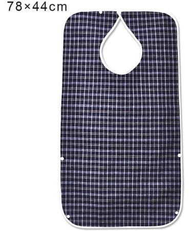 SUMAJU Adult Bibs Washable Dining Bibs Reusable Clothing Protector for Elderly Women Men 1 Pcs Blue - Buy Online on GoSupps.com