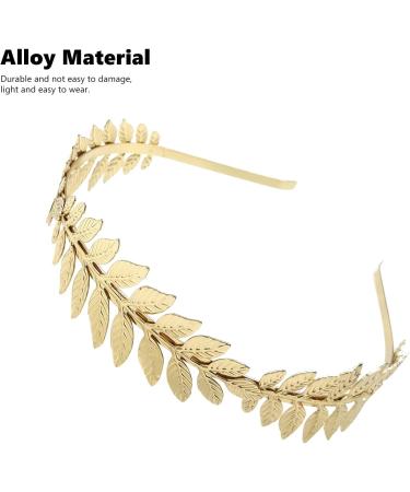 ALLY-MAGIC Gold Leaves Headband Roman Leaf Crown Greek Leaf Headband Goddess Tiara Girls Bridal Headbands Laurel Leaf Headdress Boho Headpiece Hairband for Wedding Party Dancing Party Show Y2-YZFG - Buy Online on GoSupps.com