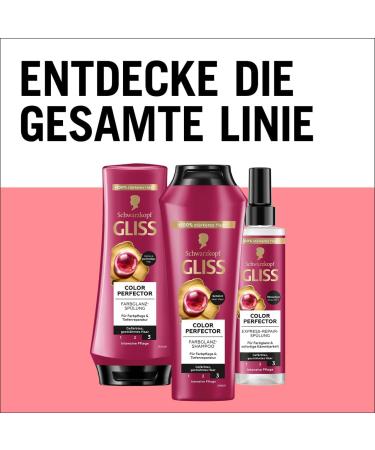  Gliss Kur Gliss Express Colour Perfector Repair Conditioner (10 x 200 ml) for Dyed Highlighted or Coloured Hair Heat Protection Up to 230 C - Buy Online on GoSupps.com