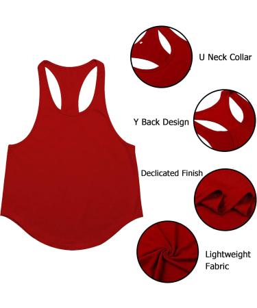 Babioboa Men's 3 Pack Gym Workout Tank Tops - X-Large Black/Grey/Red - Buy Online on GoSupps.com