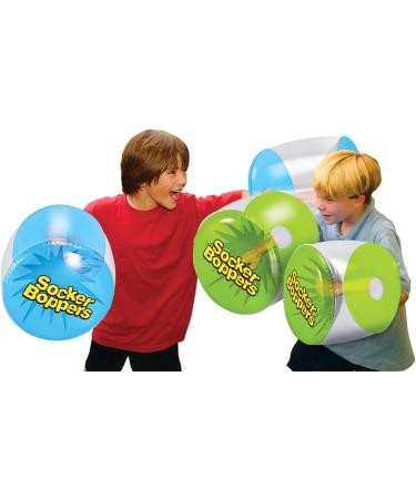 Socker Boppers Inflatable Boxing Pillows - 1 Pair Clear Boppers, Durable Vinyl for Safe Indoor & Outdoor Fun - Great Gift for Active Kids - Buy Online on GoSupps.com