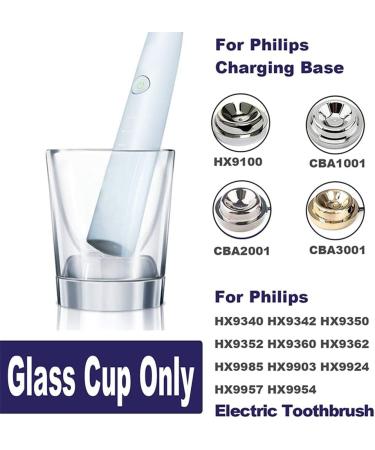 Replacement Charger Glass Cup for Philips Electric Toothbrush | Compatible with HX9100, HX9300, HX9500, HX9900 Series | Transparent Charging Base - Buy Online on GoSupps.com