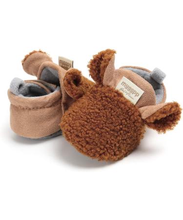 LACOFIA Baby Anti-Slip Soft Sole Winter Booties 12-18 Months - Brown - Buy Online on GoSupps.com