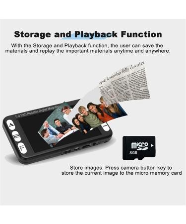 Electronic Reading Aid Digital Magnifier Digital HD - 5" Portable Video Magnifier 4x-32x-for Support Output to TV Best Gift for Low Vision - Buy Online on GoSupps.com
