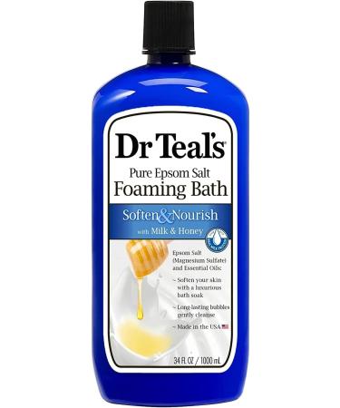 Dr Teal's Foaming Bath Variety Gift Set - 2 Pack 34oz - Soften, Nourish, Glow & Radiance - Milk & Honey, Vitamin C & Citrus - Epsom Salt, Essential Oils - Relieve Aches, Stress - Buy Online on GoSupps.com