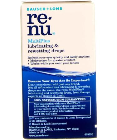 Bausch & Lomb ReNu MultiPlus Lubricating and Rewetting Drops 0.27 oz - Pack of 3 - Buy Online on GoSupps.com