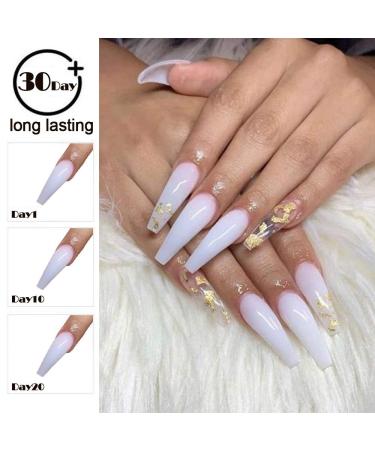 MIZHSE Poly Nail Extension Gel Nude Color Builder Gel 30ML-Pure White - Professional Nail Enhancement Tool for Starter - Buy Online on GoSupps.com