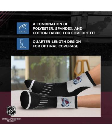 Colorado Avalanche NHL Surge Team Mascot Quarter Socks - Black, Medium | Official FBF Apparel - Buy Online on GoSupps.com