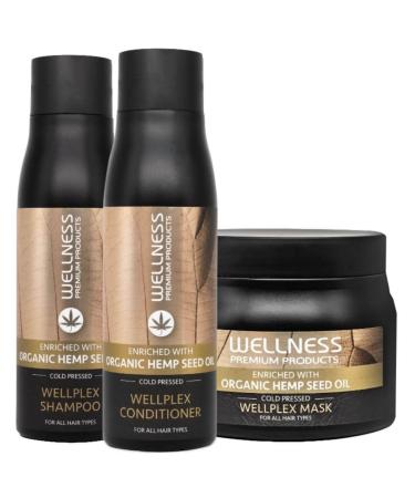 Wellplex Wellness Shampoo, Mask & Conditioner Trio