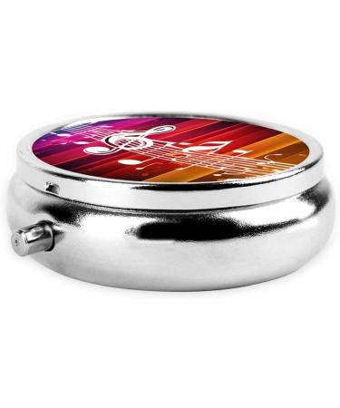 Music Note Mini Round Pill Box | 3 Compartment Travel Organizer | Portable Pill Case for Home & Office - Buy Online on GoSupps.com