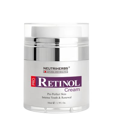 Neutriherbs Retinol Cream for Face Night Facial Moisturizer Rich Vitamin A Reduce Fine Lines and Smooth Wrinkles Anti Aging Skincare - 1.7 fl.oz