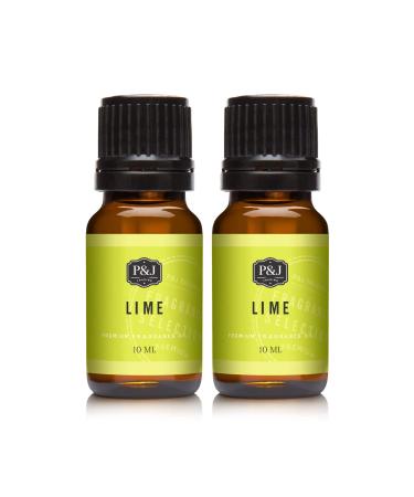 P&J Fragrance Oil | Lime Oil 10ml 2pk - Candle Scents for Candle Making, Freshie Scents, Soap Making Supplies, Diffuser Oil Scents
