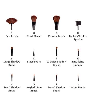 SHANY Professional 12 Piece Vegan Bamboo Makeup Brush Set | Natural Hair Cosmetics with Microfiber Pouch - Perfect for Flawless Makeup Application - Buy Online on GoSupps.com