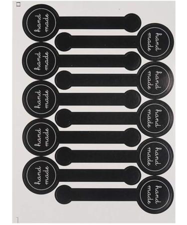 Happyupcity 20Sheets(200Pcs) Black Handmade Self Adhesive Evident Stickers Seals Sealing Lable Tamper Decorative Labels for Baking Craft Arts Food Food Retail Package - Buy Online on GoSupps.com