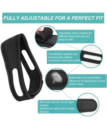 Effective Anti-Snoring Chin Straps | Snoring Solution & Relief 2023 | Reduce Snoring | Black - Buy Online on GoSupps.com