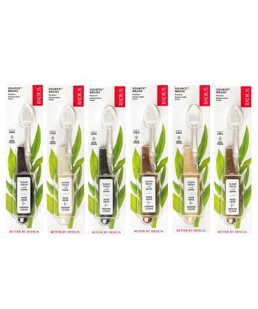 RADIUS Toothbrush Source Floss Brush BPA Free & ADA Accepted Improve Gum Health & Reduce Gum Issues - Medium - Assorted Colors - Pack of 6 - Buy Online on GoSupps.com