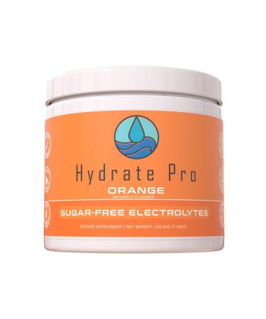 Sugar-Free Electrolyte Hydration Powder for Keto Paleo & Vegan Diets - Key Element Electrolytes of Sodium Potassium & Magnesium - Sweetened with Stevia (Orange 45 Servings)